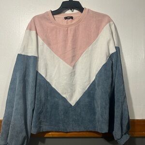 SHEIN Pink Ribbed Knit Sweater